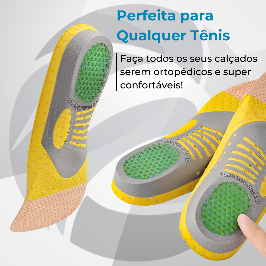 Palmilha Ortopédica Walkomfy© | Suporte e Ajuste Personalizado