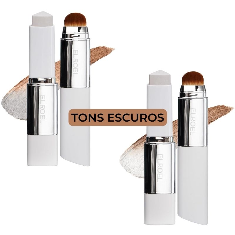 Elroel™ | Bastão Inteligente 2 em 1 com Tom Adaptável e Cobertura Impecável