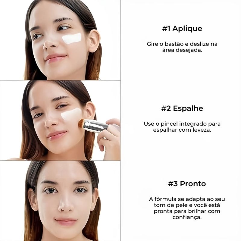 Elroel™ | Bastão Inteligente 2 em 1 com Tom Adaptável e Cobertura Impecável